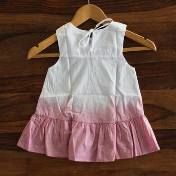 Toddler Ombre Tie-Dye Frill Dress - Huedee