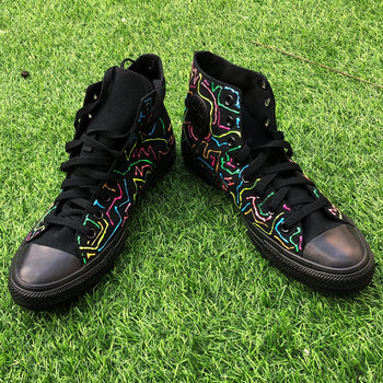 Converse Techno UV Space Odyssey Black Sneakers - Huedee