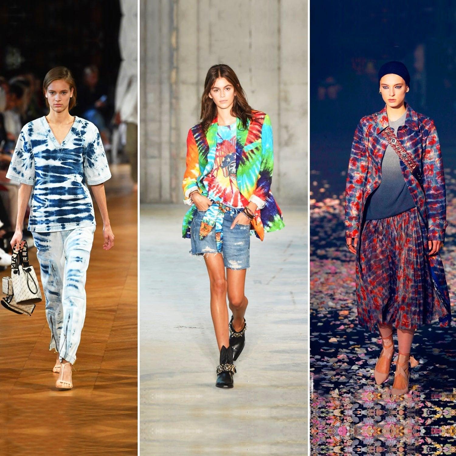 Tie-dye continues to trend on the Paris runways with a