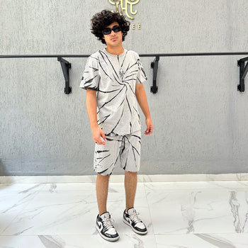 Unisex Charcoal Grey Tee & shorts Co-ord
