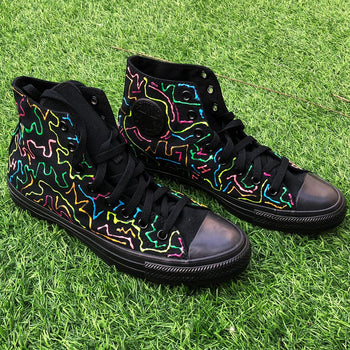 Converse Techno UV Space Odyssey Black Sneakers - Huedee